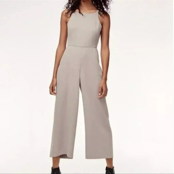 WILFRED x ARITZIA Ecoulement Wide Leg Jumpsuit Ashen Basalt Gray - Picture 2 of 11
